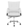 Cadeira de Escritório Diretor Desenho Italiano Steven em Aço Cromado Base Giratória Branco G31 - Gra - 1