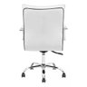 Cadeira de Escritório Diretor Desenho Italiano Steven em Aço Cromado Base Giratória Branco G31 - Gra - 7
