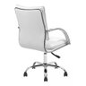 Cadeira de Escritório Diretor Desenho Italiano Steven em Aço Cromado Base Giratória Branco G31 - Gra - 8