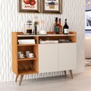 Ver imagem 1 de Aparador Buffet com 2 Portas e Pés em Madeira Maciça