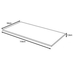 Tampo Para Balcao 119 cm 1015 Nature PLLA - 2