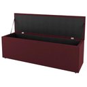 Ver imagem 7 de Kit Cabeceira E Baú Cama Box King 195Cm Suede Bordô