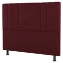 Ver imagem 2 de Kit Cabeceira E Baú Cama Box King 195Cm Suede Bordô