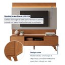 Ver mais imagens de Rack com Painel para TV até 65 Polegadas 185cm x 187cm com LED 100% MDF Pés em Madeira Maciça Ares