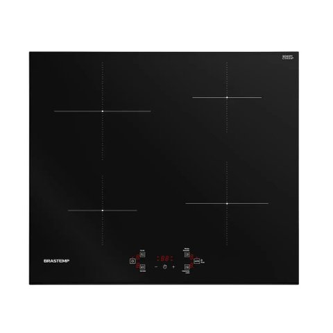 Cooktop de Indução Brastemp 4 Bocas Funções Especiais Bdj60be