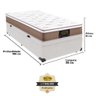 Cama Box Baú + Colchão England Solteiro 88x188 King Star - 4