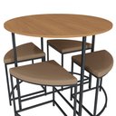 Ver imagem 3 de Mesa Redonda com 4 Banquetas Kappesberg LI038 Canela Preto Fosco