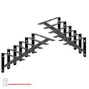 Ver imagem 1 de KIT 12 PEÇAS SUPORTE MÃO FRANCESA P/ PRATELEIRA DE 30CM- PRETA