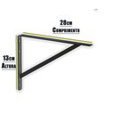 Ver imagem 2 de KIT 12 PEÇAS SUPORTE MÃO FRANCESA P/ PRATELEIRA DE 30CM- PRETA