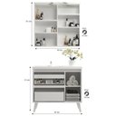 Ver imagem 2 de Gabinete de Banheiro 90cm com Lavatório e Armário Ref 910 Branco/Arenito