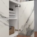Ver imagem 6 de Gabinete de Banheiro 90cm com Lavatório e Armário Ref 910 Branco/Arenito