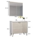 Ver imagem 2 de Gabinete de Banheiro 90cm com Lavatório e Armário Ref 910 Branco/Arenito