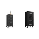 Ver imagem 2 de Conjunto 2 Gaveteiros para Escritório 4 Gavetas com Rodízios e Chave Gávea