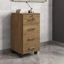 Ver imagem 4 de Kit 2 Gaveteiros 4 Gavetas com Rodízios e Chave Gávea