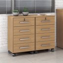 Ver imagem 1 de Kit 2 Gaveteiros 4 Gavetas com Rodízios e Chave Gávea