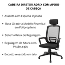 Ver imagem 3 de Cadeira Diretor Ergonômica Relax Apoio de Cabeça