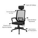 Ver imagem 4 de Cadeira Diretor Ergonômica Relax Apoio de Cabeça