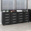 Ver imagem 1 de Kit 4 Gaveteiros 4 Gavetas com Rodízios e Chave Gávea