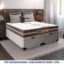 Ver imagem 4 de Cama Box Baú Casal Bipartido Suede + Colchão Molas Ensacadas Texas Prime Colchões 138cm - Suporta