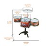 Mini Bateria Musical Infantil de Brinquedo para Criança Vermelho Infantil (ba-17254) Jazz Drum - 3
