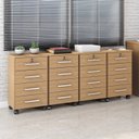 Ver imagem 1 de Kit 4 Gaveteiros 4 Gavetas com Rodízios e Chave Gávea