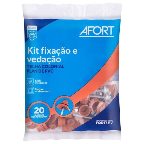 Kit Fixação e Vedação para Telha PVC Plan Terracota Afort