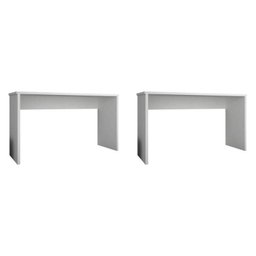 Conjunto 2 Escrivaninhas Gávea Office 127cm Branco - 3 Conjunto 2 Escrivaninhas Gávea Office 127cm Branco - 3