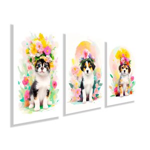 Kit Quadros Decorativos Infantil Animais Abstrato Kit126