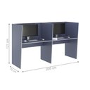 Ver imagem 2 de Escrivaninha Office 2 Lugares Letonia Azul