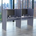 Ver imagem 3 de Escrivaninha Office 2 Lugares Letonia Azul