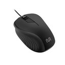 Ver imagem 1 de Mouse Com Fio Wave Conexão USB 1200dpi Cabo de 130cm 3 Botões Textura Emborrachada Preto - MO222OUT