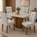 Ver imagem 1 de Conjunto 4 Cadeiras para Sala de Jantar Germany