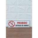 Ver imagem 3 de Placa de Sinalização Proibido a Entrada de Animais 10x30 Cm