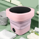 Ver imagem 2 de Mini Máquina de Lavar Roupa Dobrável Portátil 6,5 Litros Cor Rosa