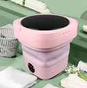 Ver imagem 2 de Mini Máquina de Lavar Roupa Dobrável Portátil 6,5 Litros Cor Rosa