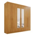 Ver imagem 3 de Guarda-Roupa 4 Gavetas 6 Portas com Espelho Lisboa Marrom/Cinamomo