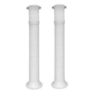 Poste Balizador Luminária Casa Jardim 75cm Branco Kit 2