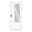 Ver imagem 2 de Kit com 2 Portas de Aço Postigo 215x85cm com Grade Quadrada Minas Sul MGM Branco