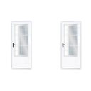 Ver imagem 1 de Kit com 2 Portas de Aço Postigo 215x85cm com Grade Quadrada Minas Sul MGM Branco