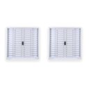 Ver imagem 1 de Kit com 2 Janelas de Aço Veneziana de Correr 100x100cm 4 Folhas com Grade Minas Sul MGM Branco