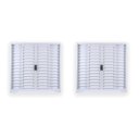 Ver imagem 1 de Kit com 2 Janelas de Aço Veneziana de Correr 100x100cm 4 Folhas com Grade Minas Sul Mgm