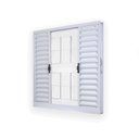 Ver imagem 3 de Kit com 2 Janelas de Aço Veneziana de Correr 100x100cm 4 Folhas com Grade Minas Sul Mgm