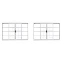 Ver imagem 1 de Kit com 2 Janelas de Aço de Correr 100x150cm 4 Folhas com Grade Minas Sul MGM Branco