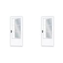 Ver imagem 1 de Kit com 2 Portas de Aço Postigo 215x85cm com Grade Quadrada Minas Sul MGM Branco