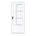 Ver imagem 2 de Kit com 2 Portas de Aço Postigo 215x85cm com Grade Quadrada Minas Sul MGM Branco
