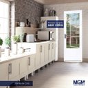 Ver imagem 3 de Kit com 2 Portas de Aço Postigo 215x85cm com Grade Quadrada Minas Sul MGM Branco