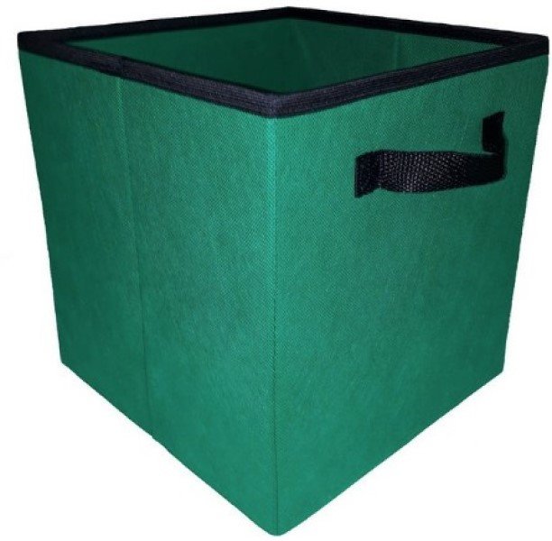 Caixa organizadora de 28x30x28 Colorida com alça Verde Bandeira