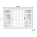 Ver imagem 5 de Kit com 2 Janelas de Correr 4 Folhas com Grade Aço 100x120cm Branco MGM