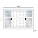 Ver imagem 3 de Kit com 2 Janelas de Correr 4 Folhas com Grade Aço 100x120cm Branco MGM