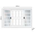 Ver imagem 3 de Kit com 2 Janelas de Aço de Correr 100x120cm 4 Folhas com Grade Minas Sul Mgm